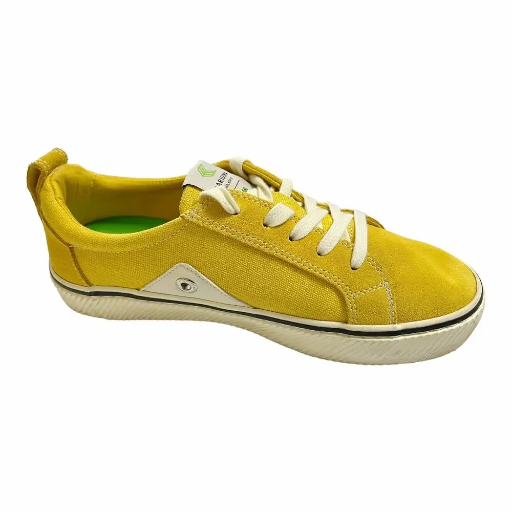 CARIUMA Yellow Sneakers OCA Low Canvas Lace Up Logo Round Toe Shoes EU 37 US 6.5 - Picture 11 of 12